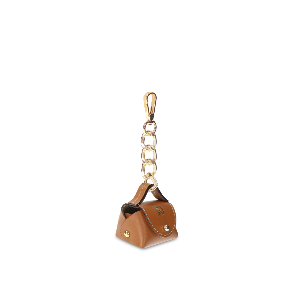 Pendant Minikabelka Trinity "BROWN" Gold