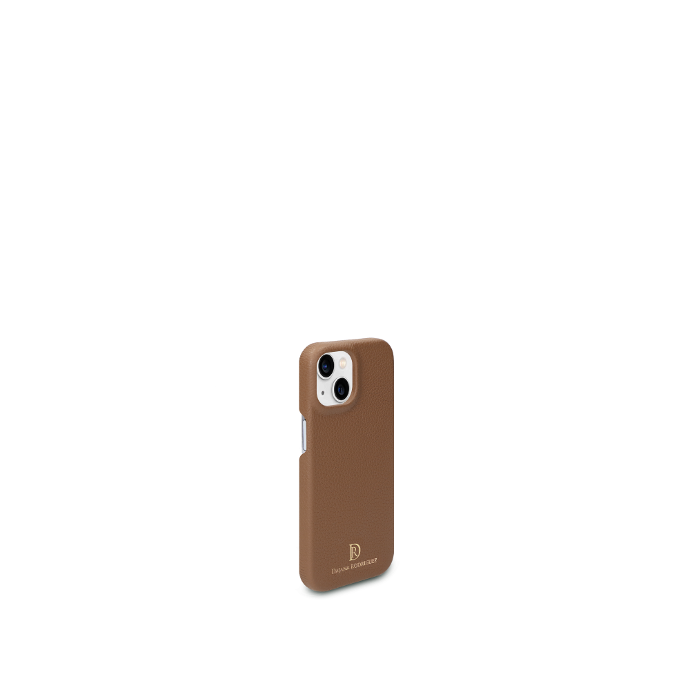 iPhone 13 Mini case "BROWN" Gold