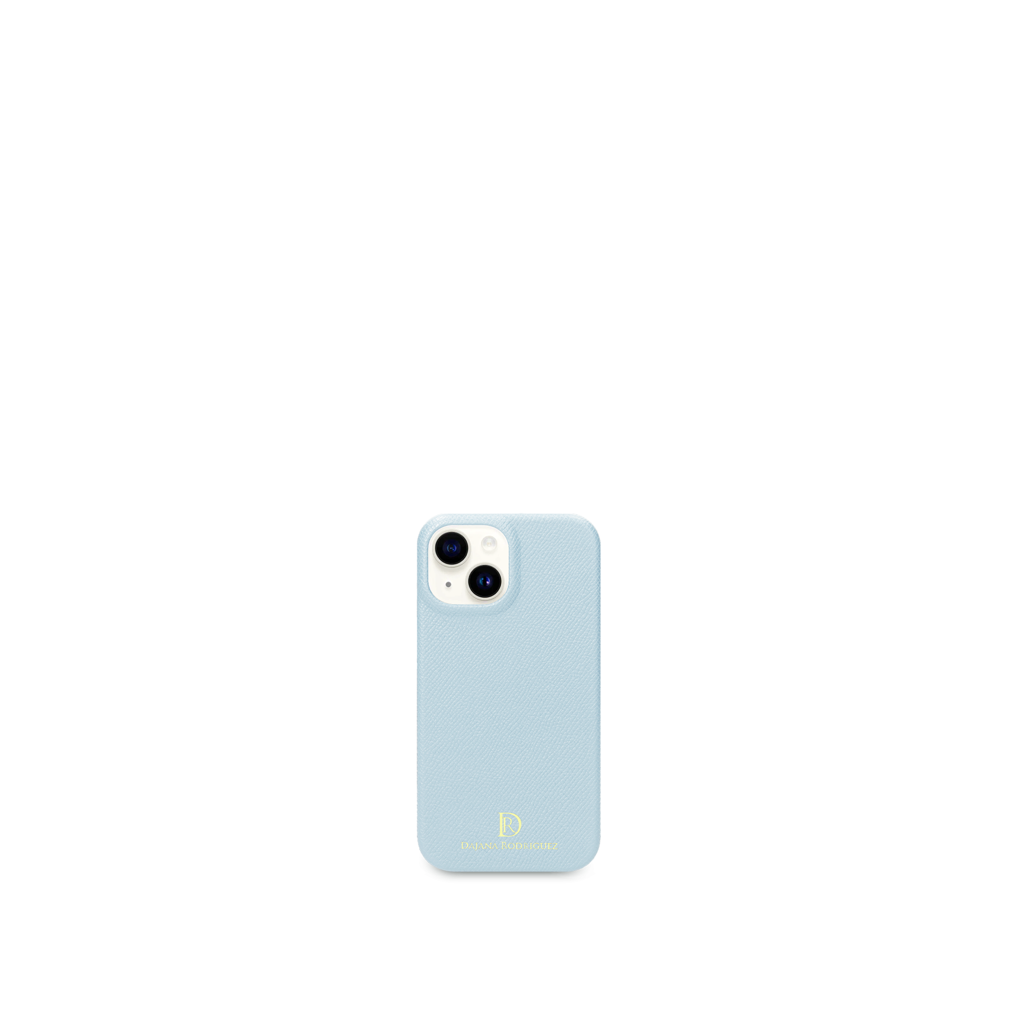 iPhone 15 Plus case "LIGHT BLUE" Gold