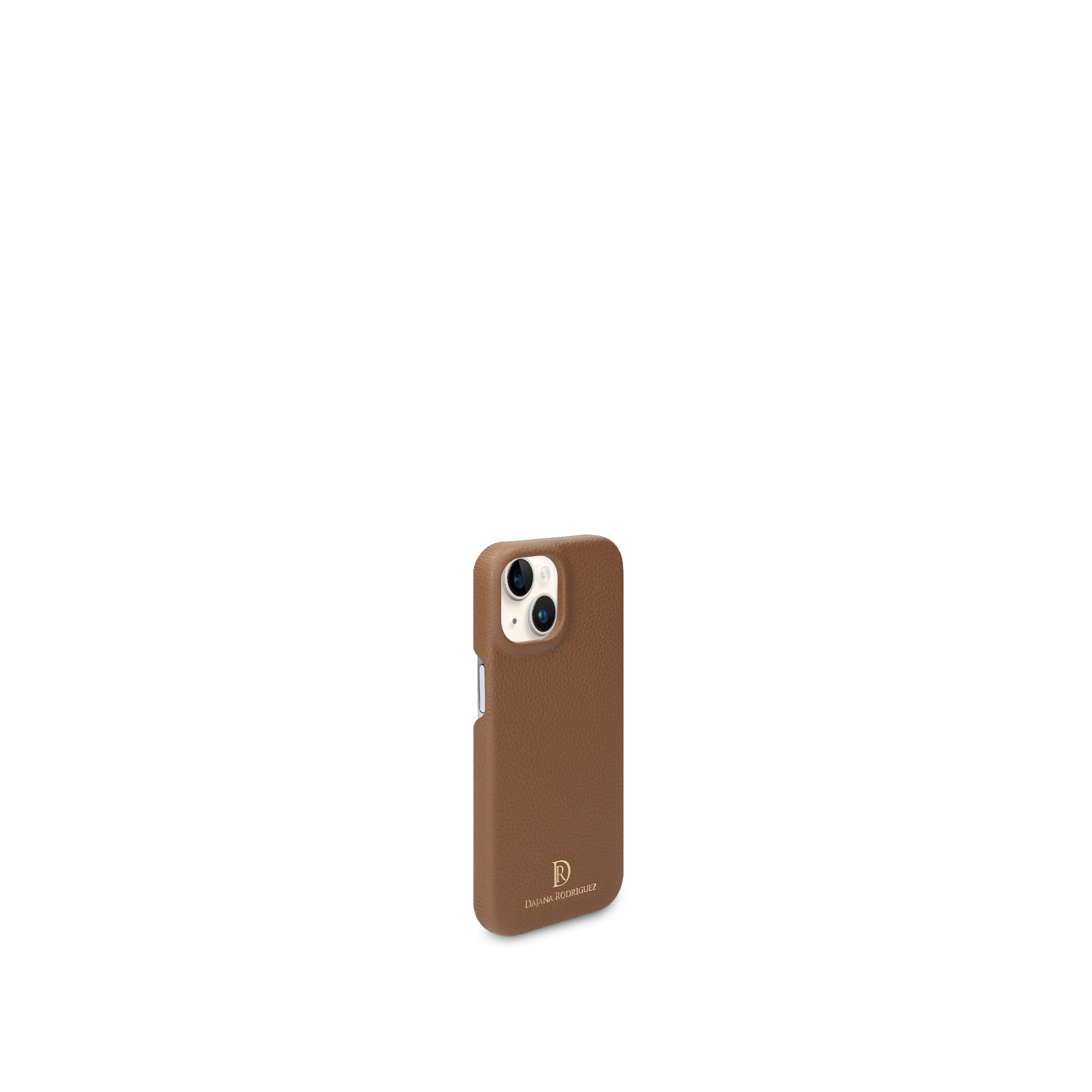iPhone 15 Plus case "BROWN" Gold