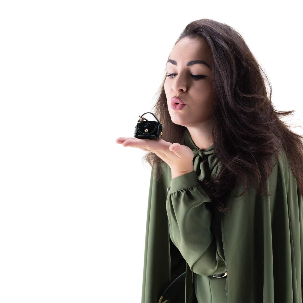 Prívesok Minikabelka Lady D "TMAVOZELENÁ"