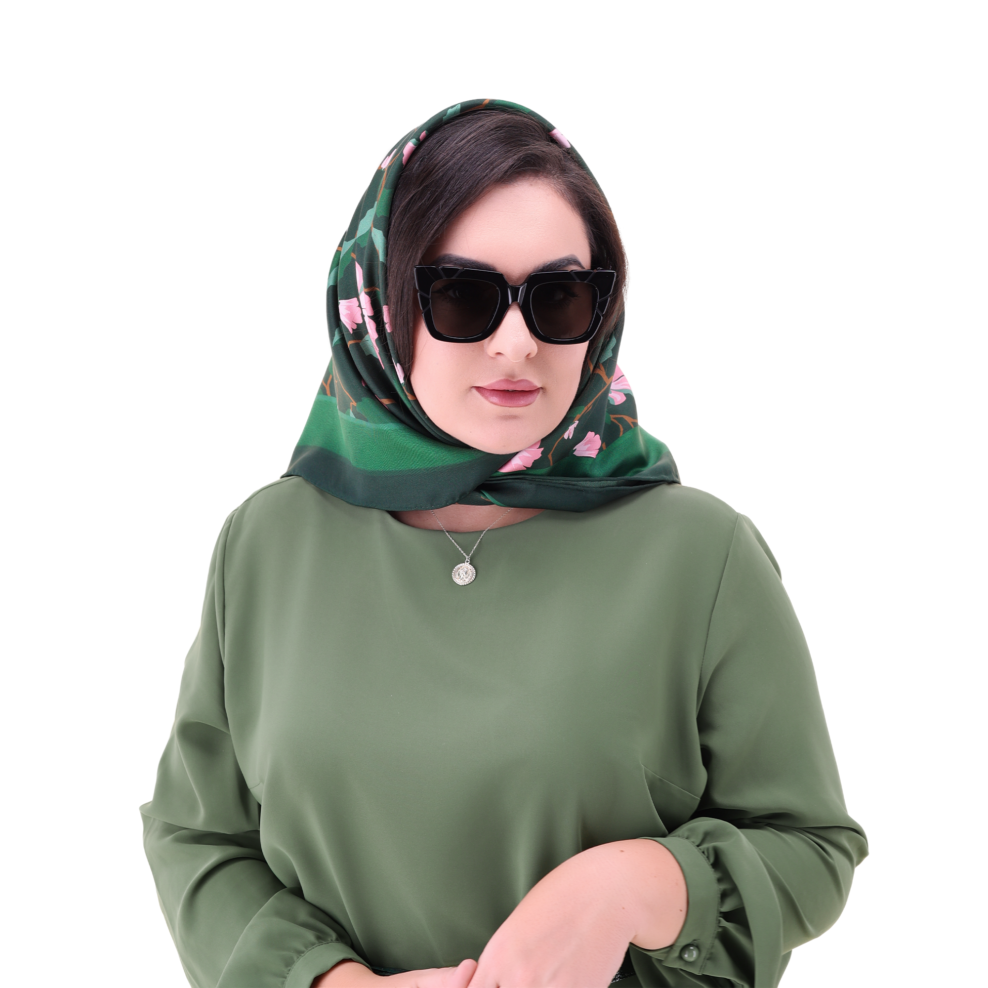 Scarf Lady D "DARK GREEN"