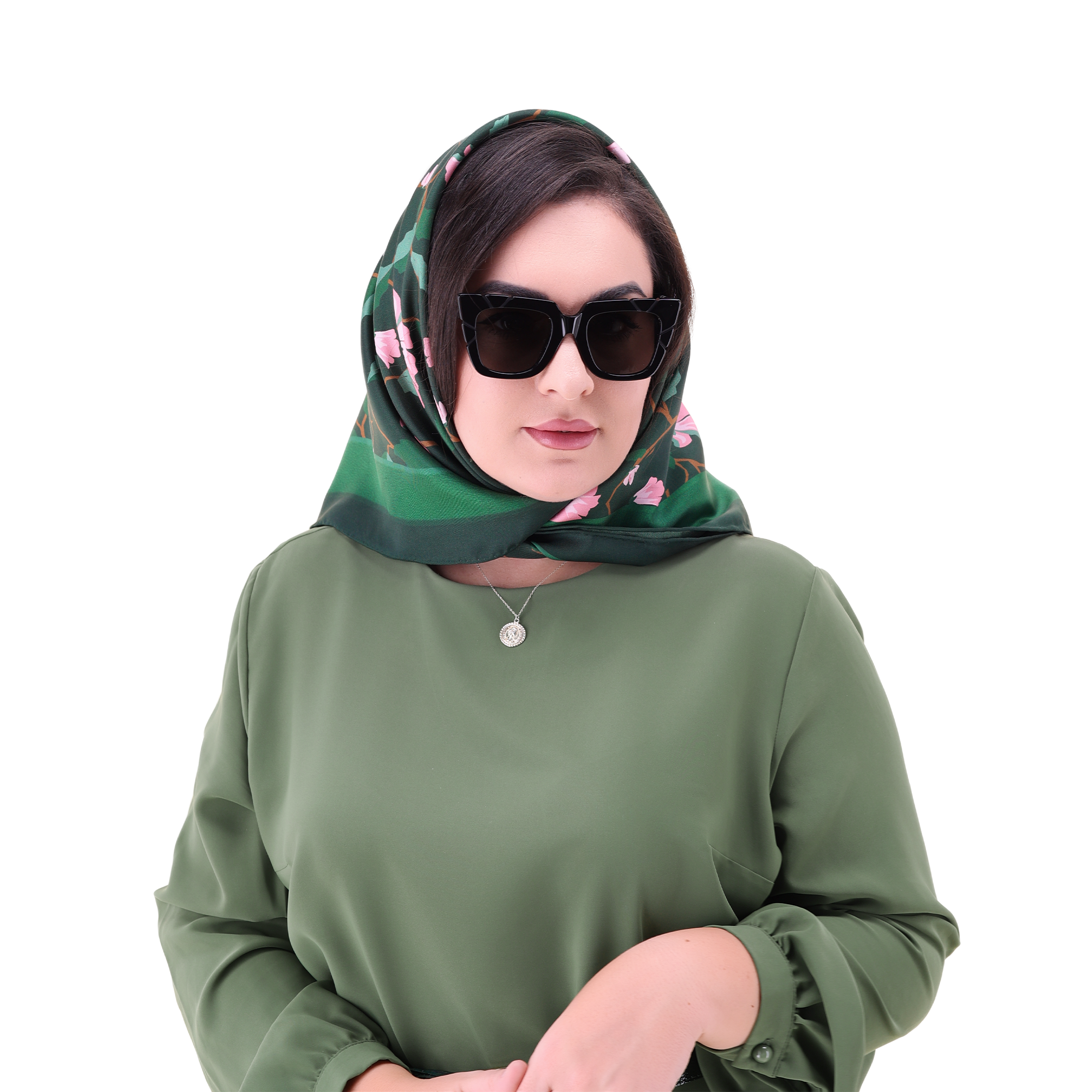 Scarf Lady D "DARK GREEN"