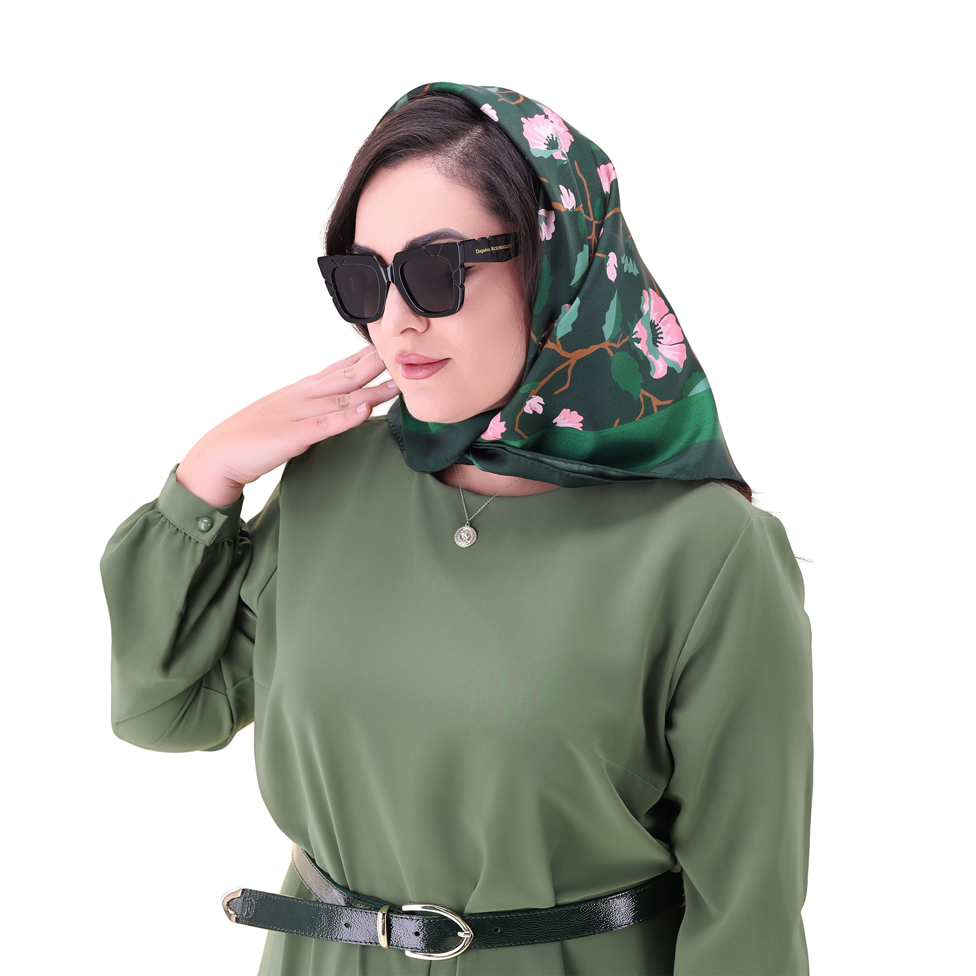 Scarf Lady D "DARK GREEN"