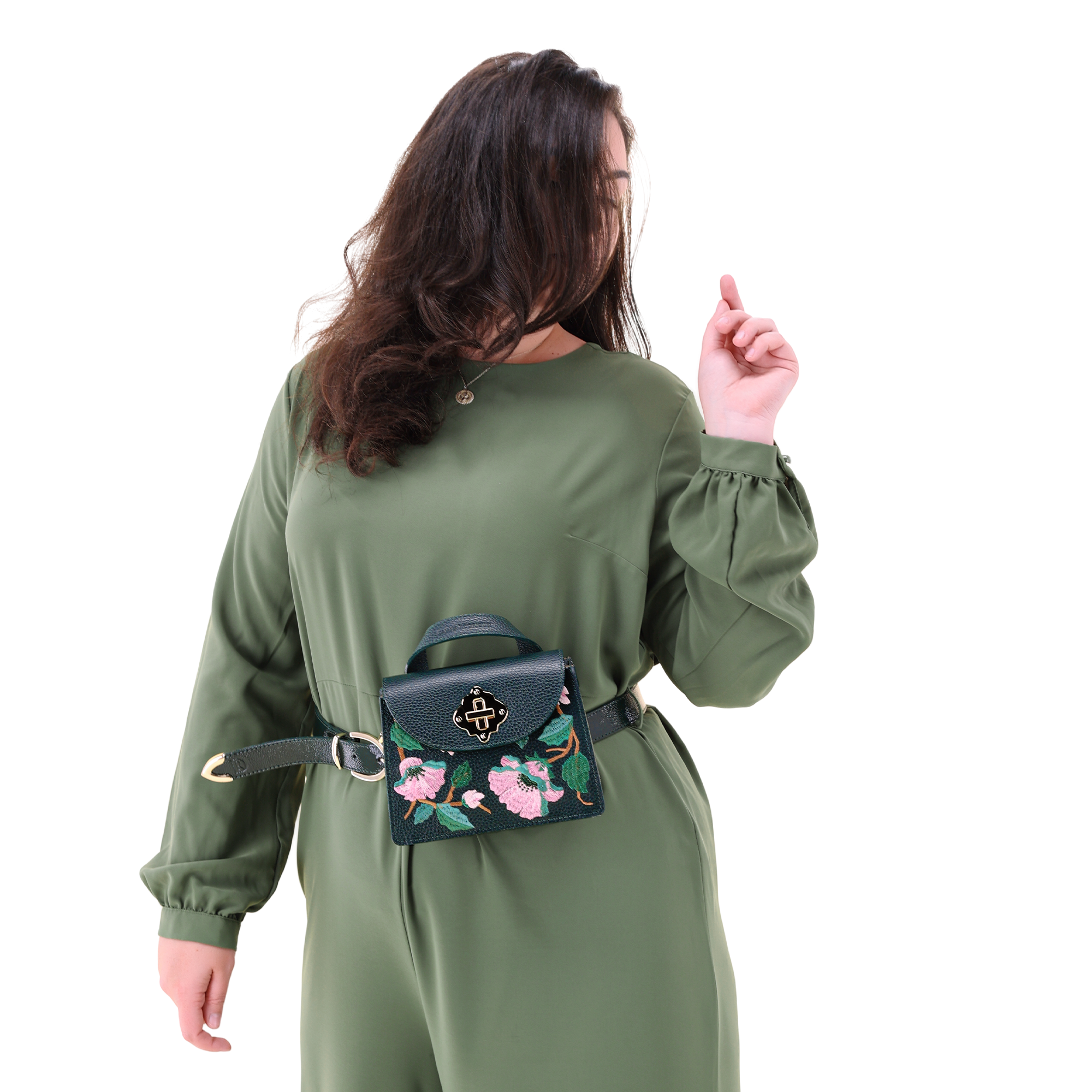 Cinturón para mujer Lady D "VERDE OSCURO"