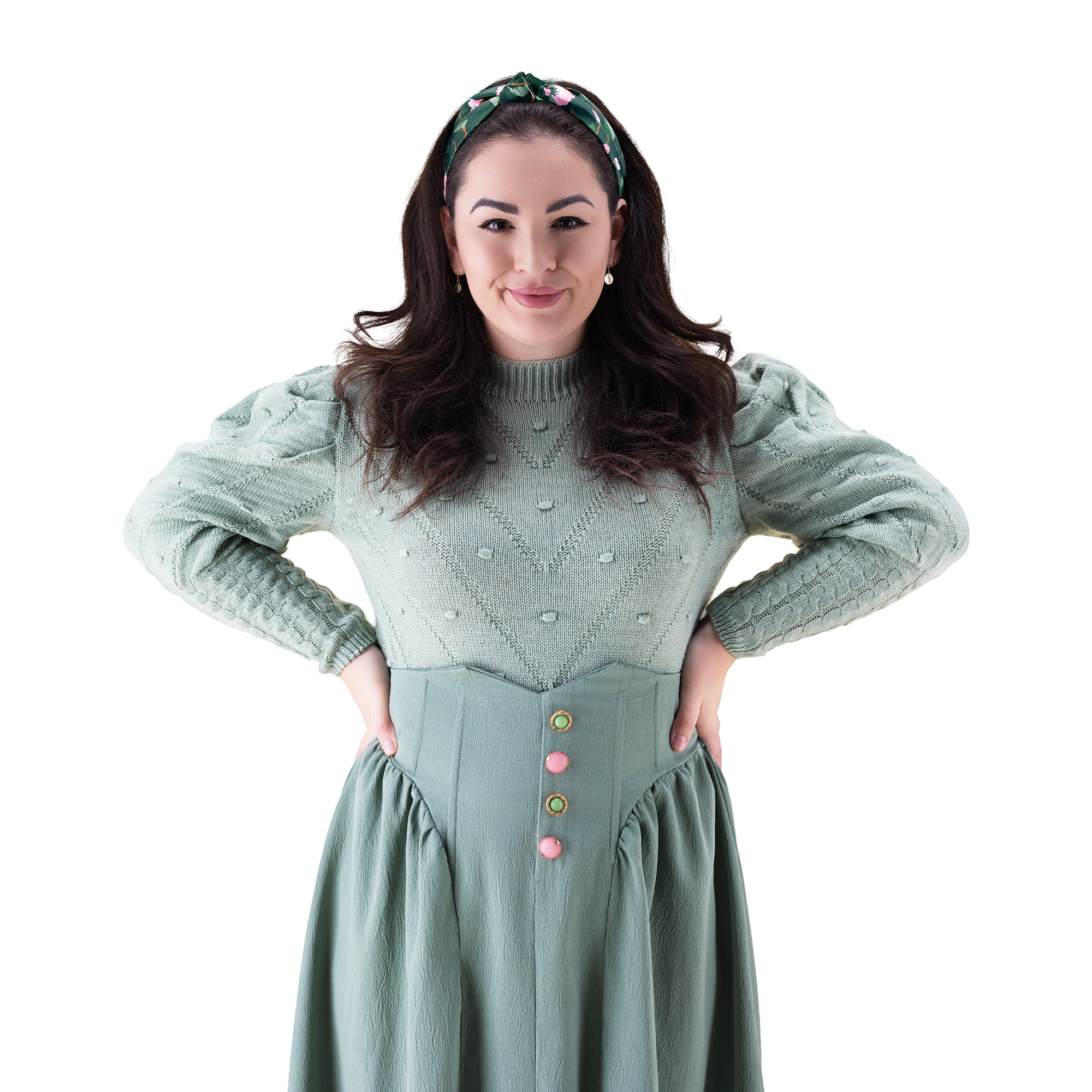 Headband Harper Lady D "DARK GREEN"