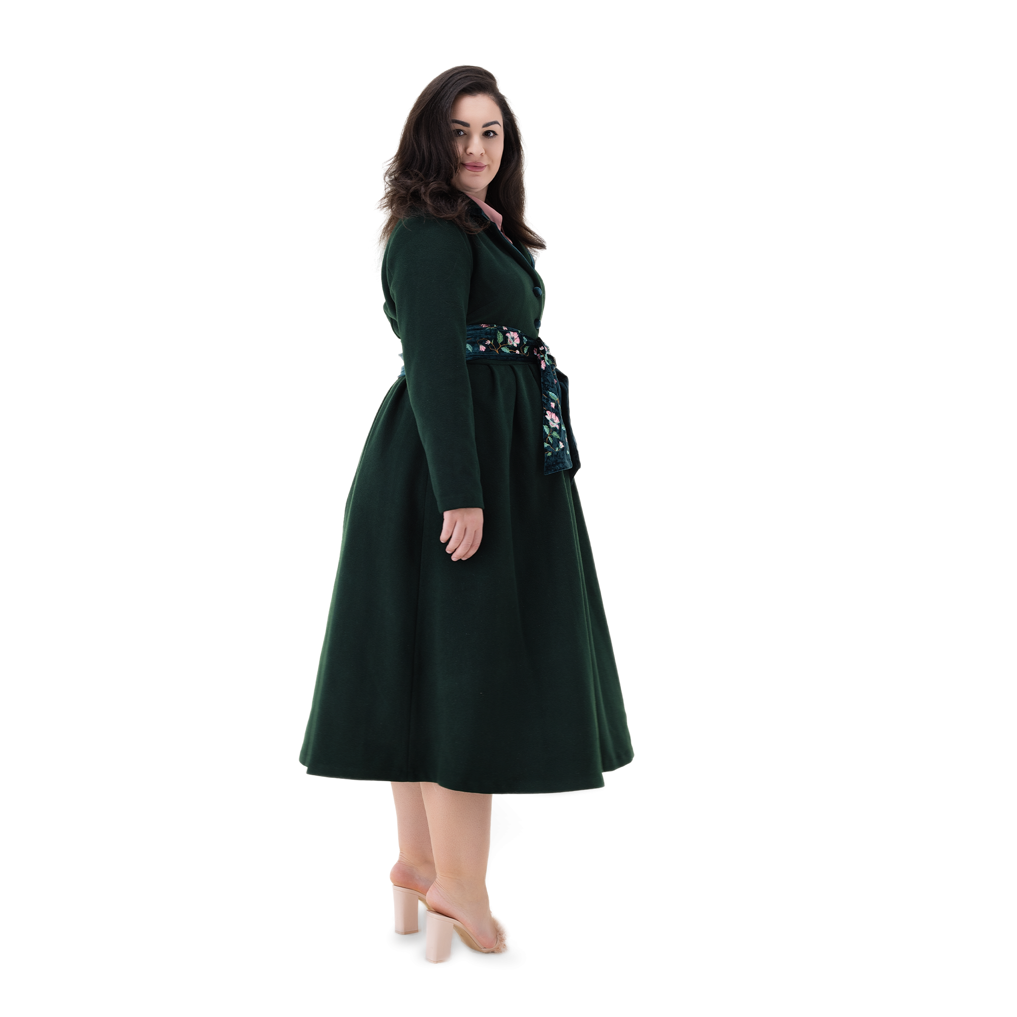 Coat Lady D "DARK GREEN"