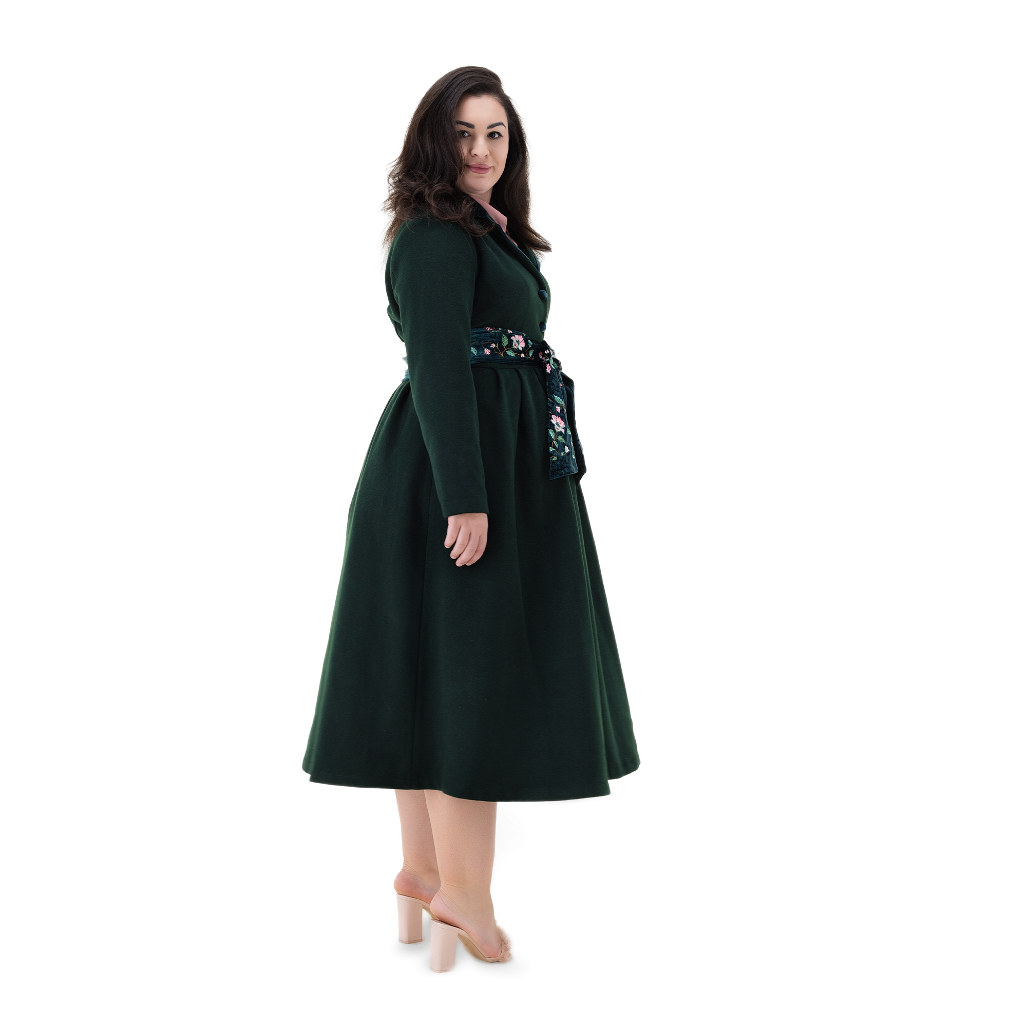 Coat Lady D "DARK GREEN"