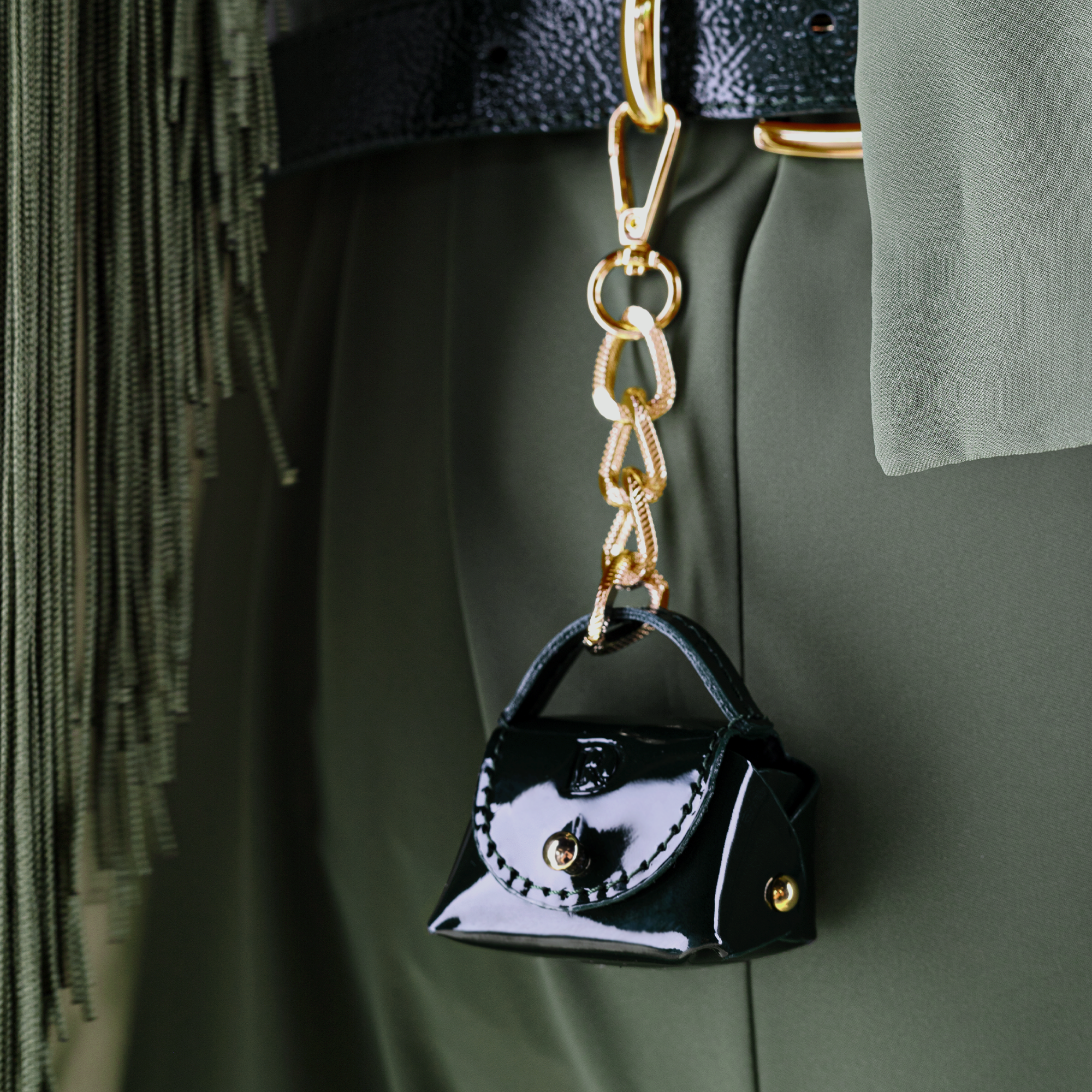 Prívesok Minikabelka Lady D "TMAVOZELENÁ"