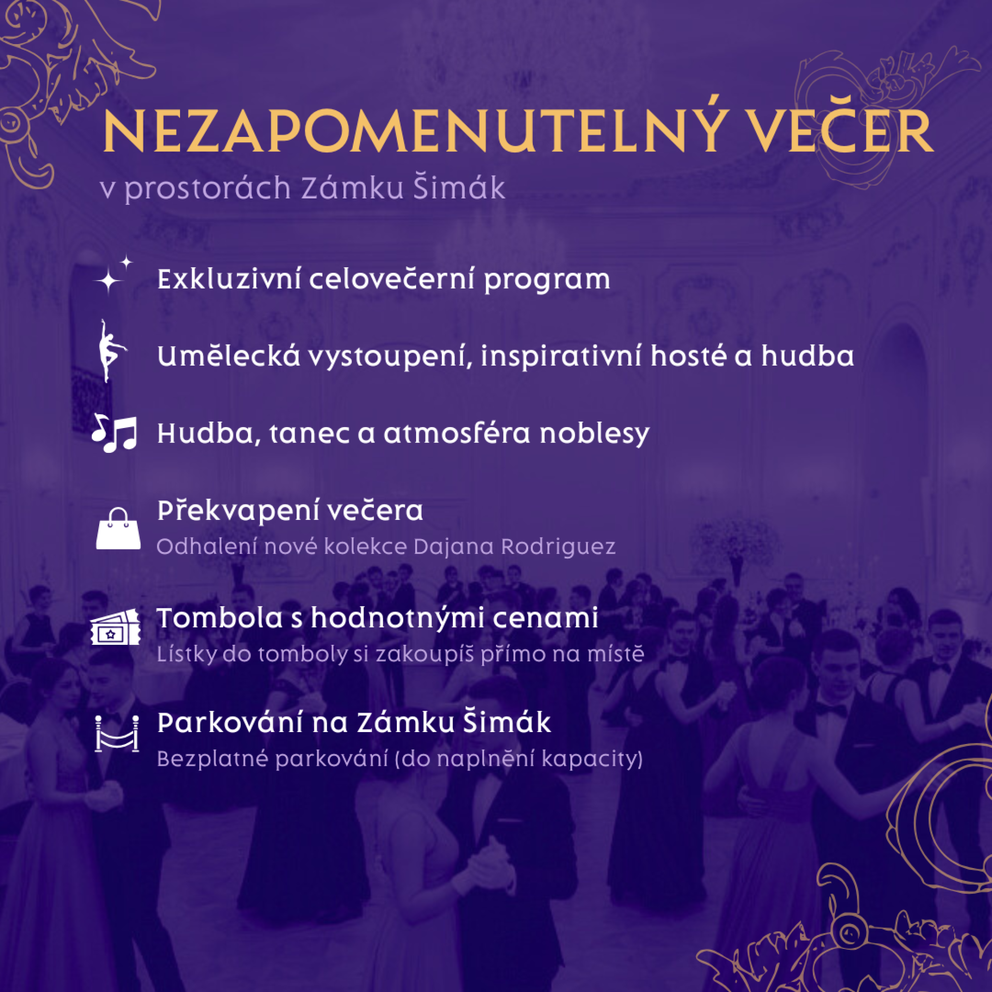 VIP vstupenka na Ples Dajana Rodriguez