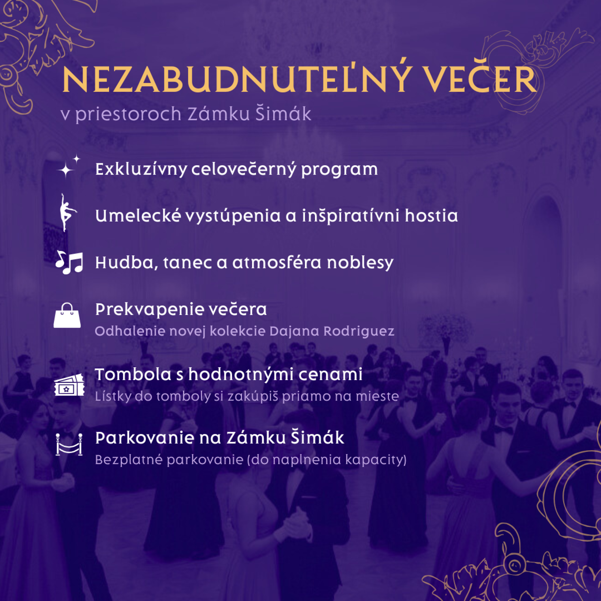 VIP vstupenka na Ples Dajana Rodriguez