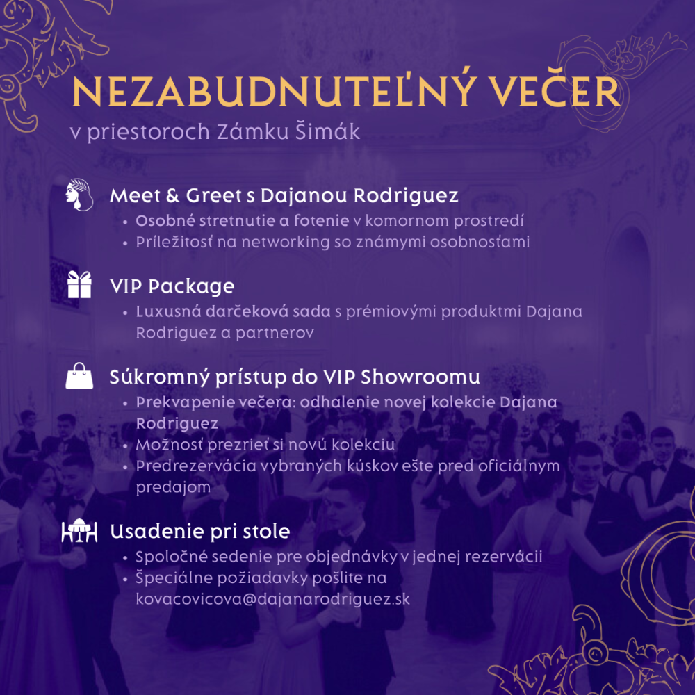 VIP vstupenka na Ples Dajana Rodriguez