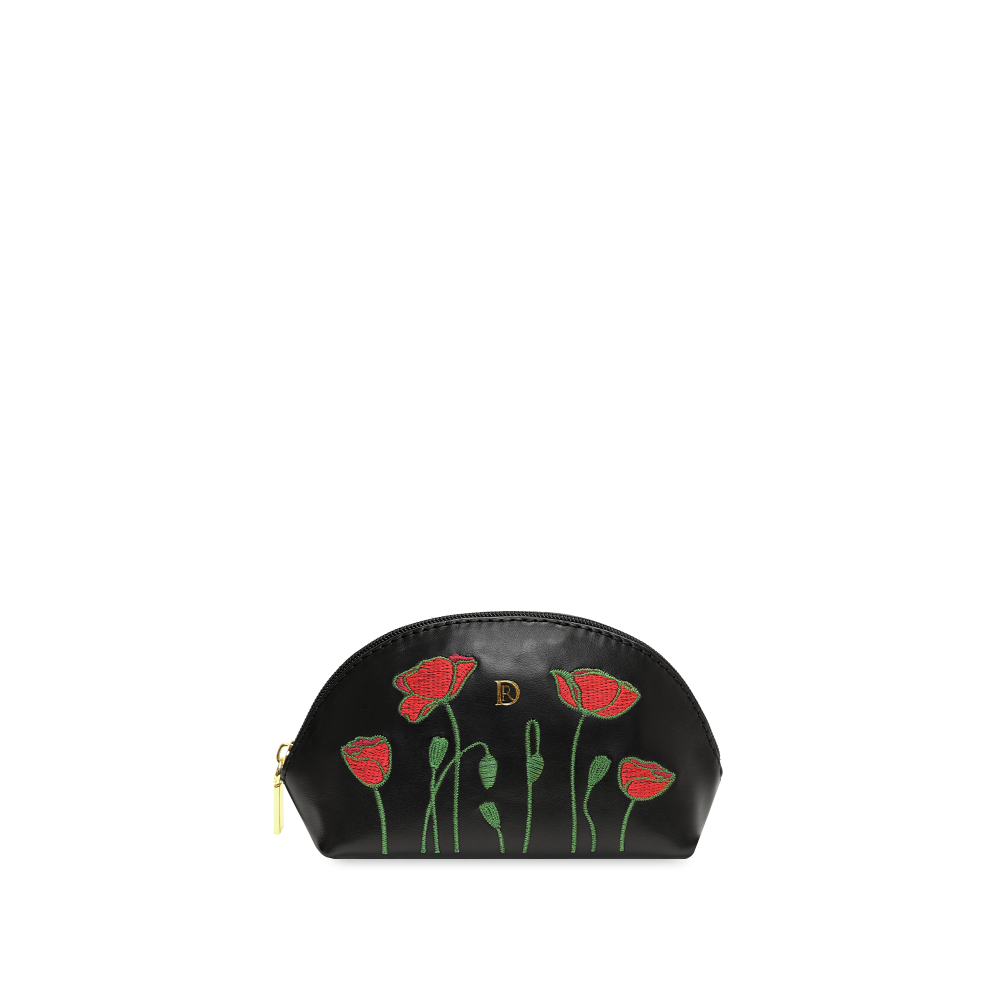 Cosmetic bag Poppies "BLACK"