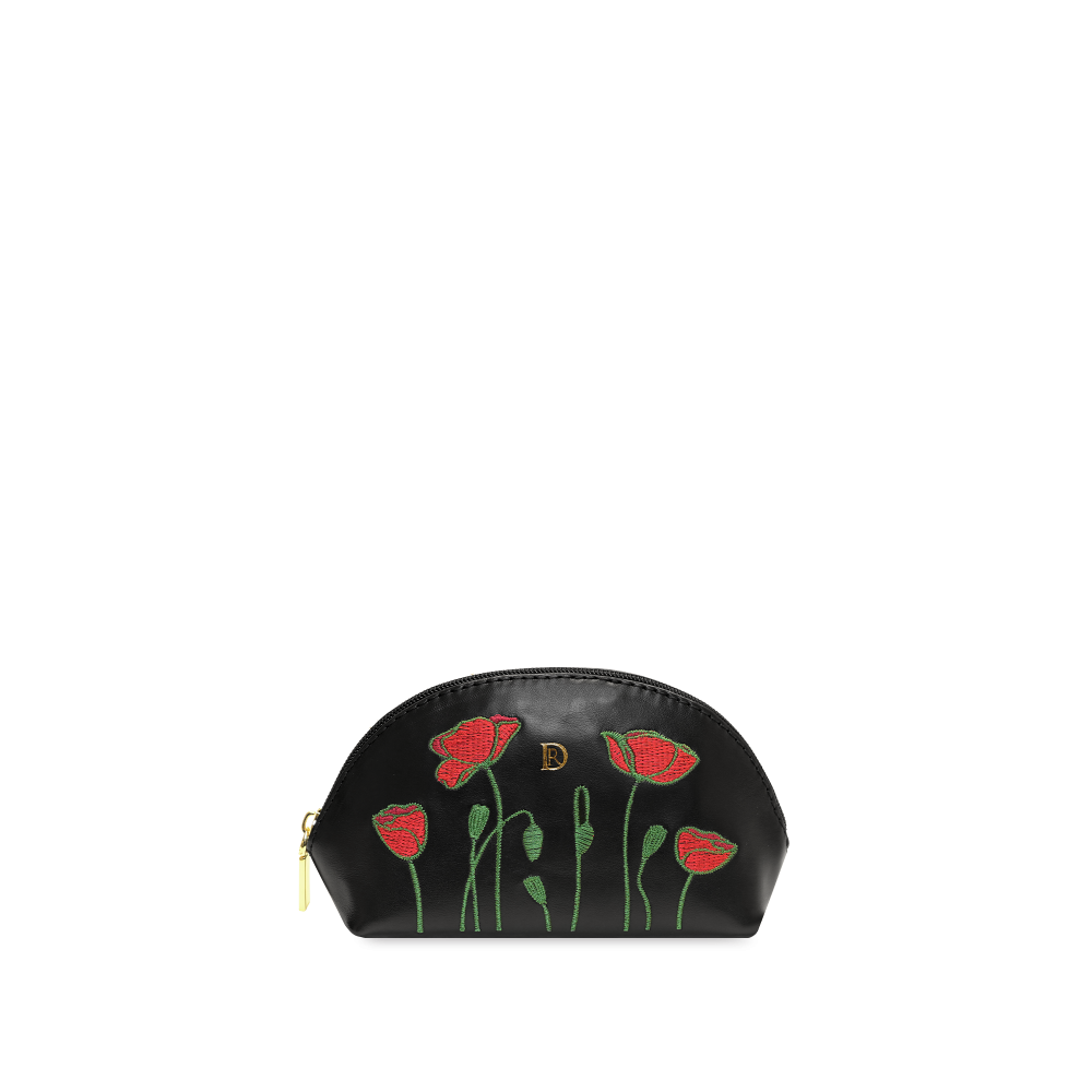 Cosmetic bag Poppies "BLACK"