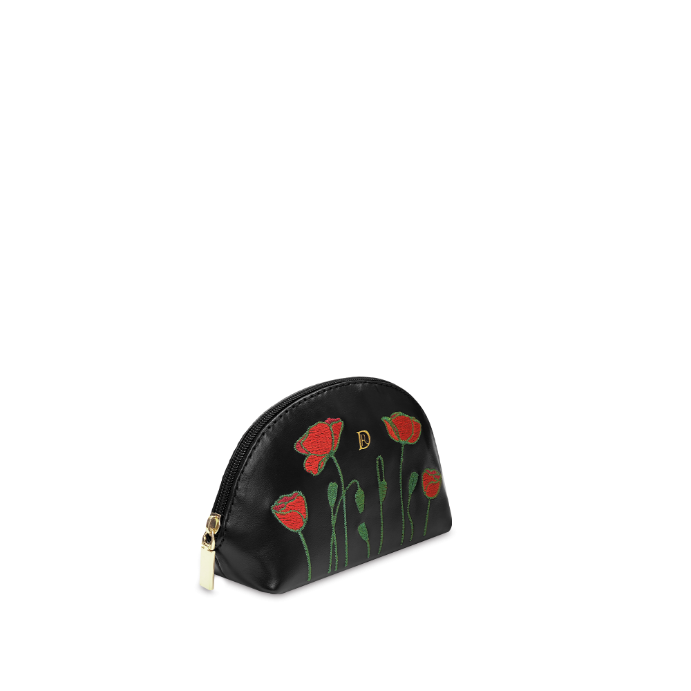 Cosmetic bag Poppies "BLACK"