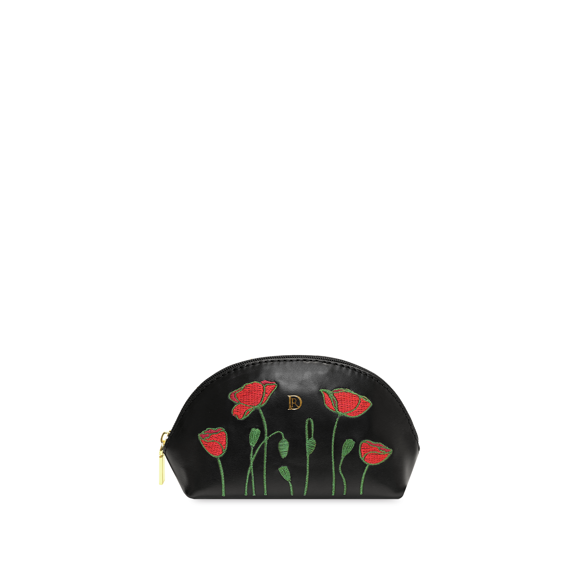 Cosmetic bag Poppies "BLACK" Gold