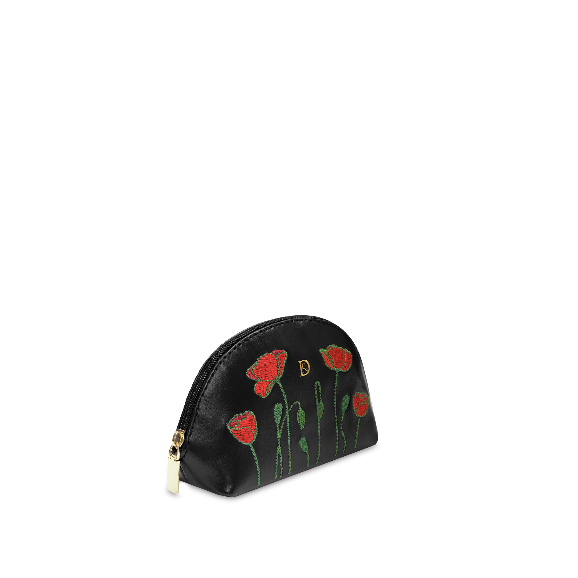 Cosmetic bag Poppies "BLACK" Gold