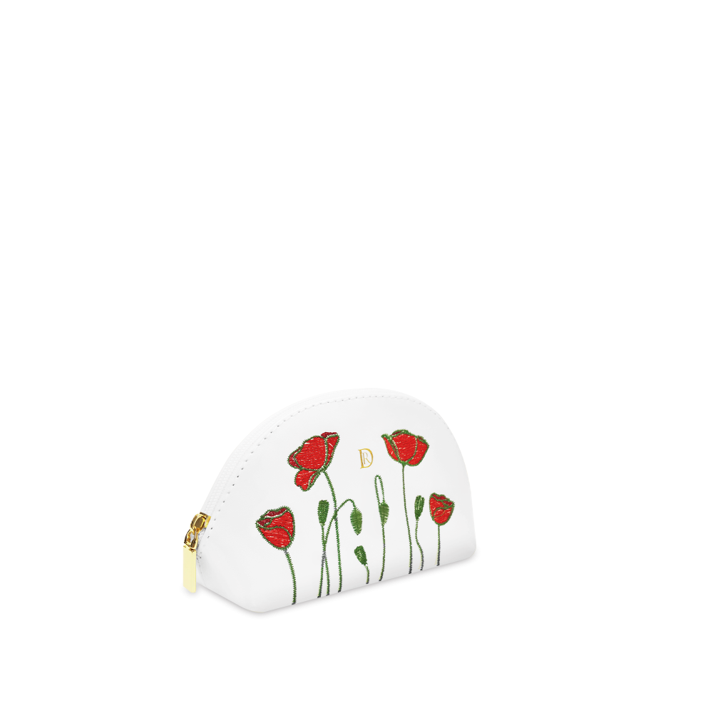Cosmetic bag Poppies "WHITE"