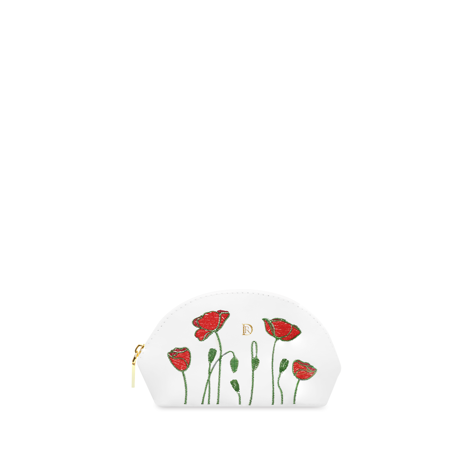 Cosmetic bag Poppies "WHITE" Gold