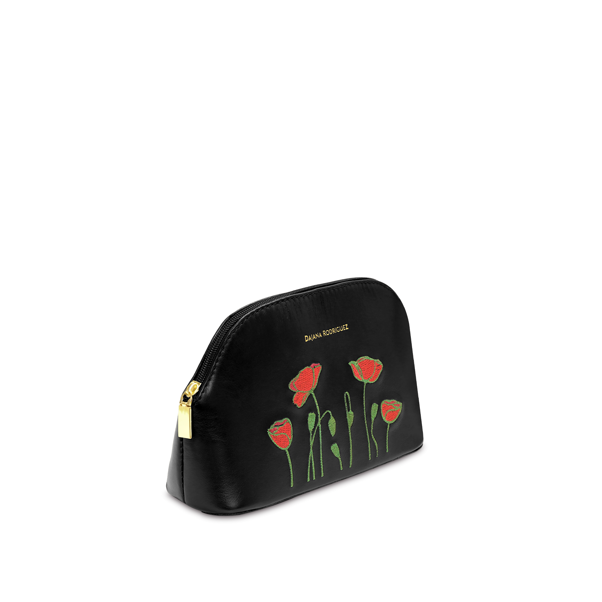 Cosmetic bag II Poppies "BLACK" Gold