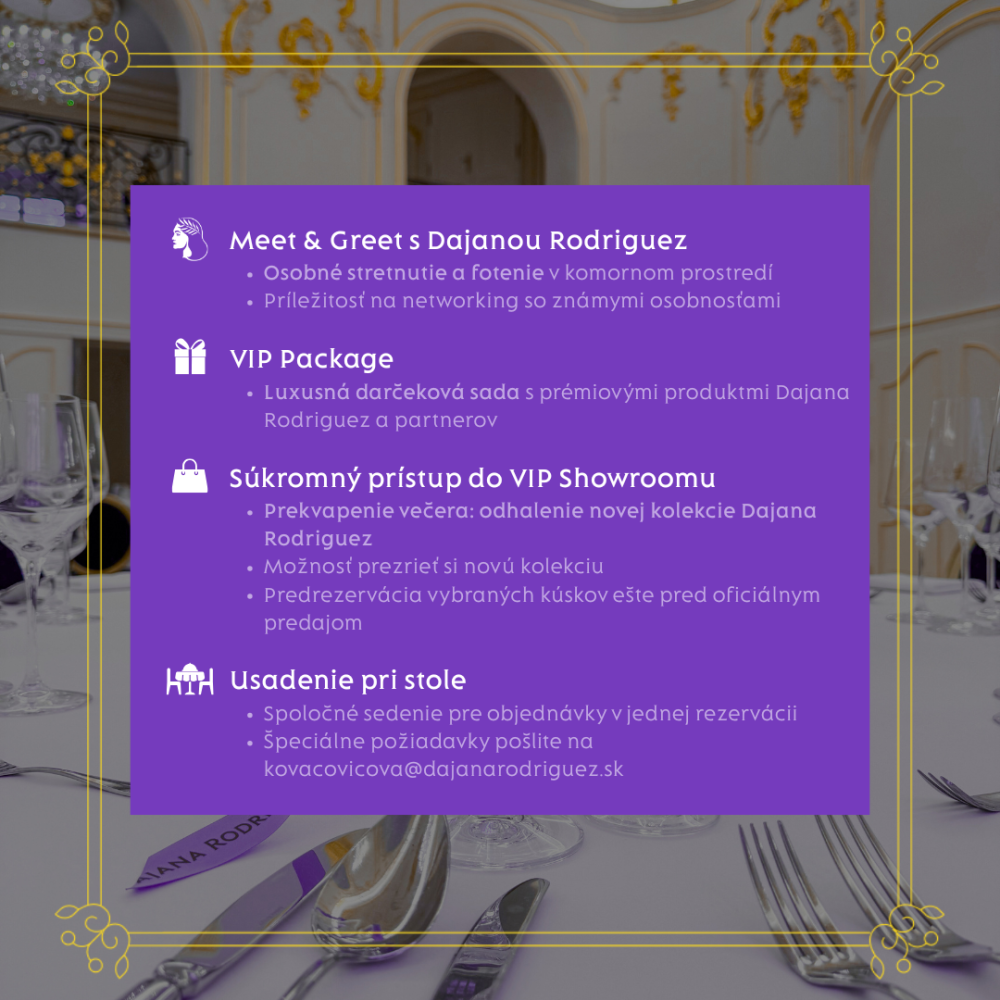 VIP vstupenka na Ples Dajana Rodriguez