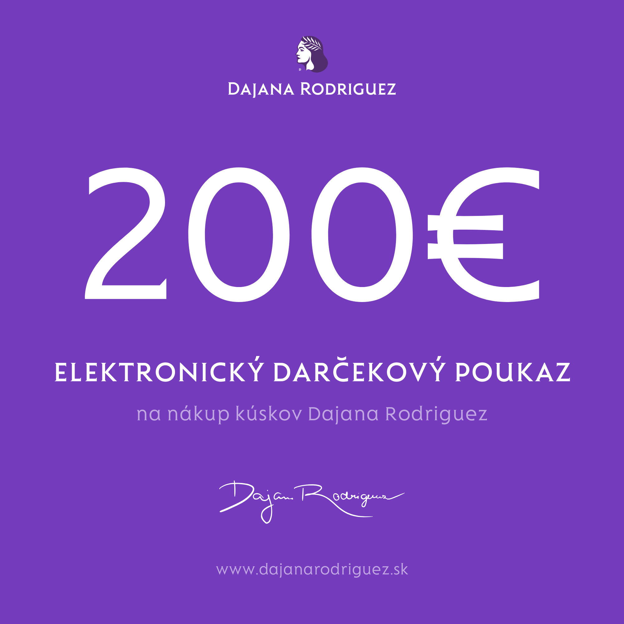 Elektronický darčekový poukaz na 200 €