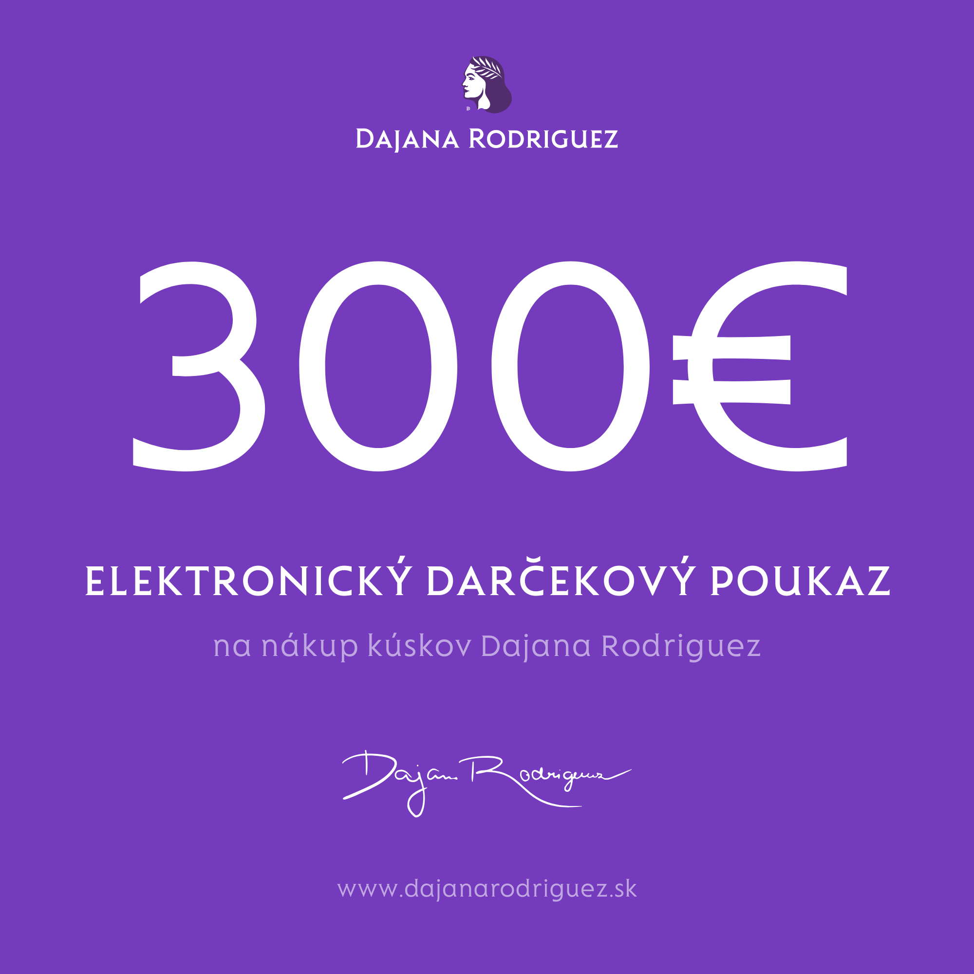 Elektronický darčekový poukaz na 300 €