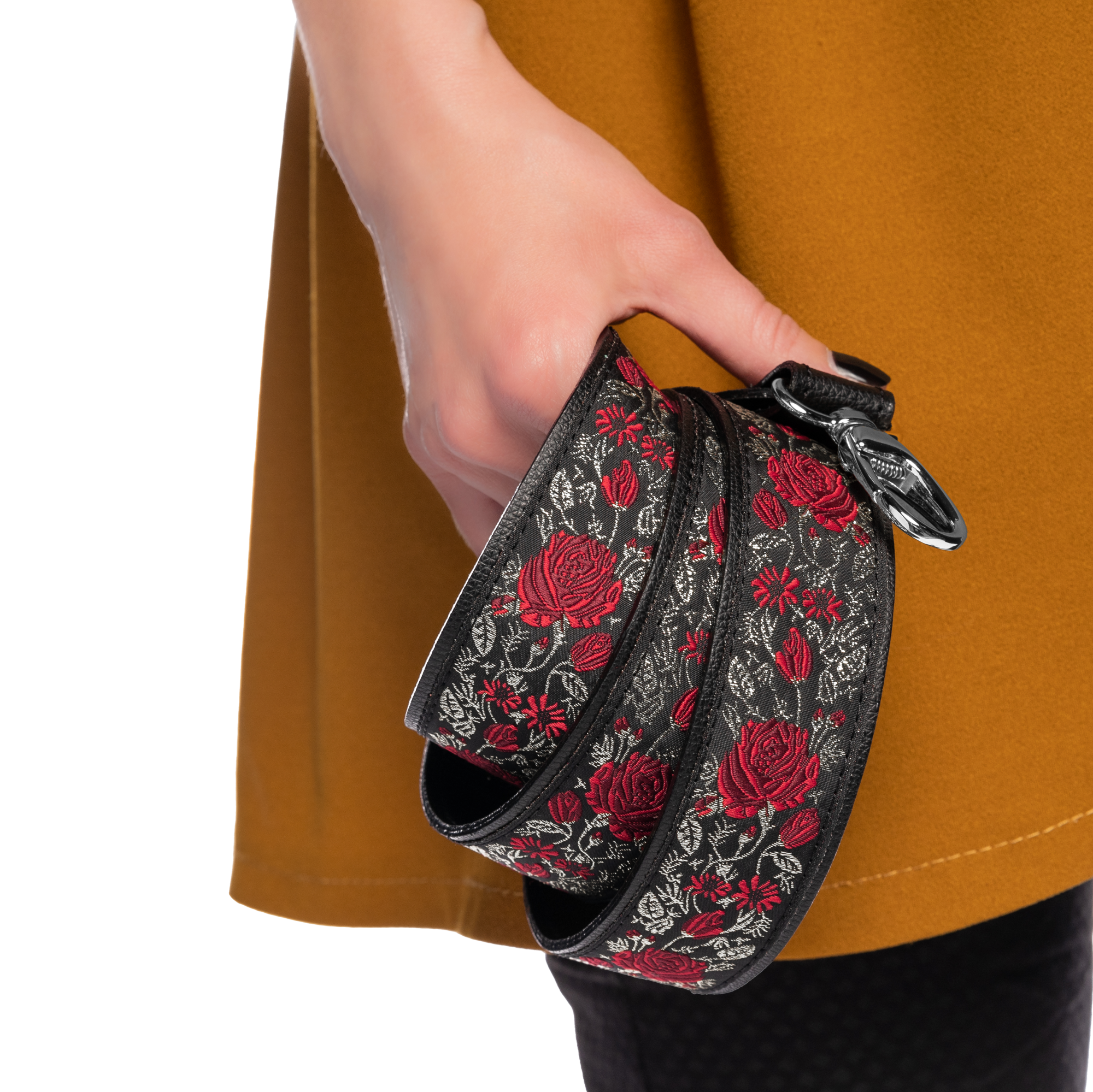 Popruh II Bohemian "NERO" Strieborná