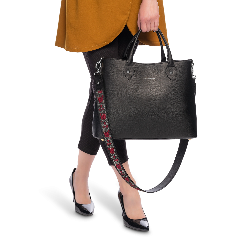  Popruh II Bohemian "NERO" Stříbrná