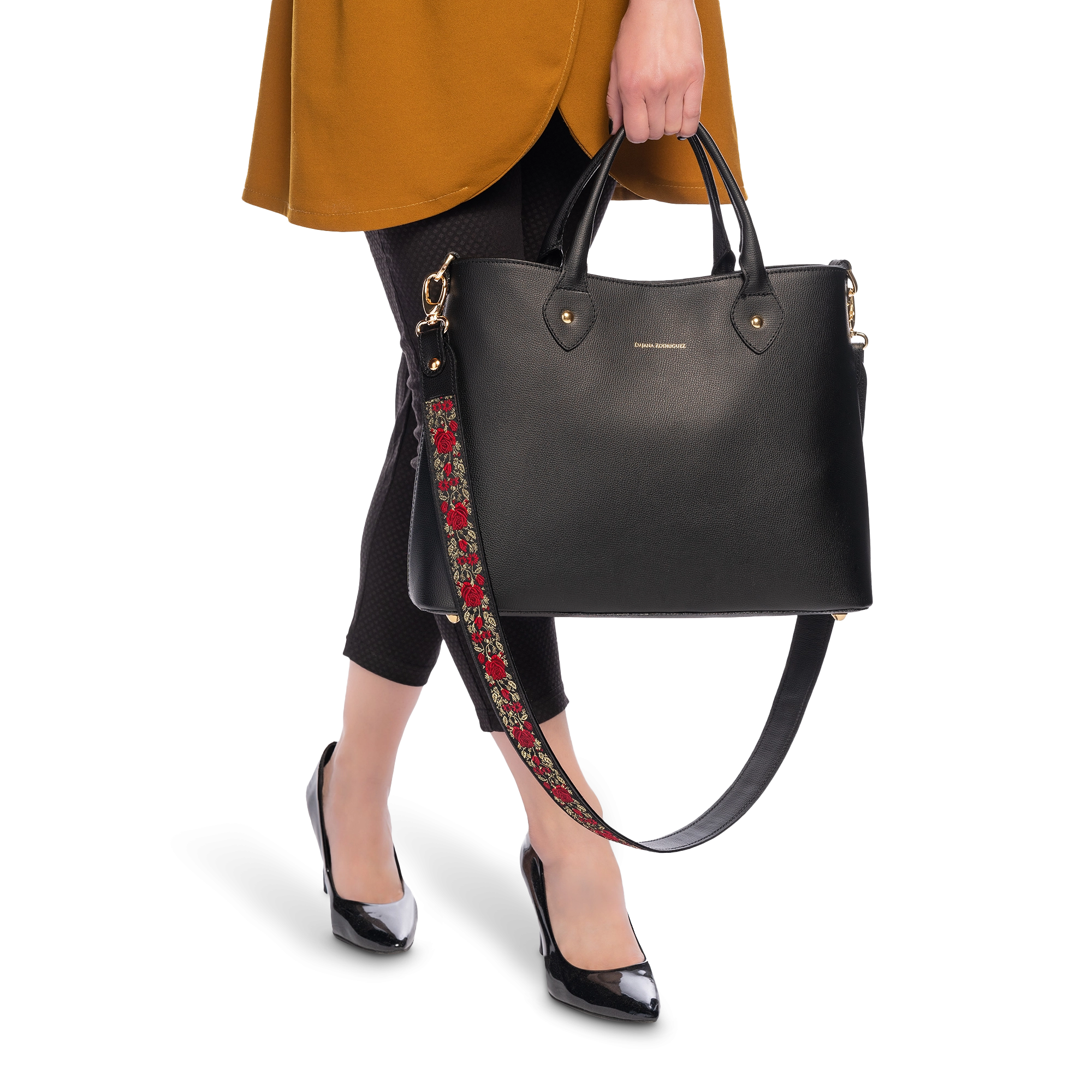 Popruh II Bohemian "NERO" Zlatá